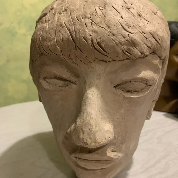 Clay art sculpture. Grey in color. - Picture 1 of 7